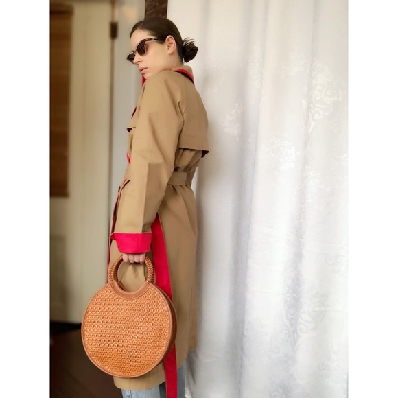 🆕Heartbeat Classic Reworked Trench Coat with Red - Picture 6 of 8